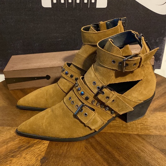 tan suede ankle boots zara